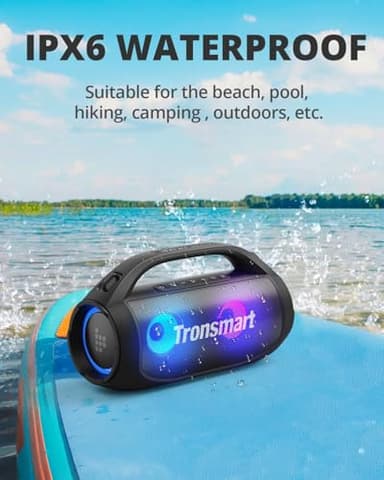 Tronsmart Bang SE Portable Bluetooth Speaker, Colorful LED and 40W Wireless Stereo to Infuse Your Party, Ultra Lightweight Portable Design and IPX6 Waterproof, Suitable for Party/Outdoor/Travel - Image 6