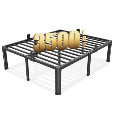 Yitong Angel 18 inch King Size Bed Frame with Round Corner Legs Mattress Slide Stopper,3500 lbs Heavy Duty Metal Platform,Steel Slat Support,No Box Spring Needed,Easy Assembly,Noise Free - Image 1