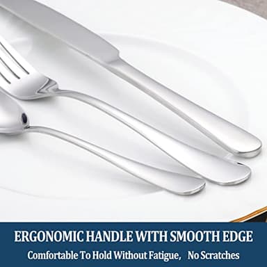 Dinner Forks,Set of 16 Top Food Grade Stainless Steel Silverware Forks,Table Forks,Flatware Forks,8 Inches,Mirror Finish & Dishwasher Safe,Use for Home,Kitchen or Restaurant - Image 5