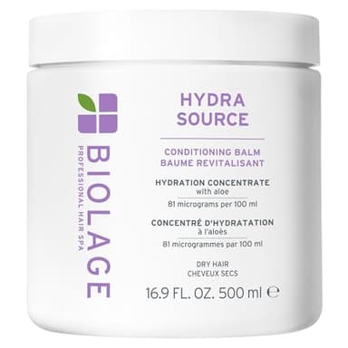 Biolage Hydra Source Conditioning Balm - Moisturizes, Detangles & Adds Softness, For Dry Hair, Infused with Fermented Aloe & Micro-Filtered Hyaluronic Acid, Vegan & Paraben-Free, 16.9 Fl Oz - Image 1