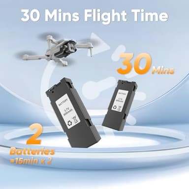 Naseto 1080P HD Foldable Drone with Camera for Adults & Kids, RC Quadcopter with One-Key Takeoff/Landing, Altitude Hold, Waypoint Flight, 360° Flip, 2 Batteries, Easy-to-Fly Toy for Boys and Girls - Image 4