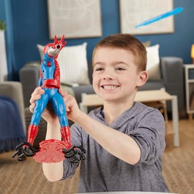 Marvel Spider-Man Thwip Blast Spider-Man Action Figure with Accessories, 11-Inch-Scale Super Hero Toys for Kids Ages 4 and Up - Image 6