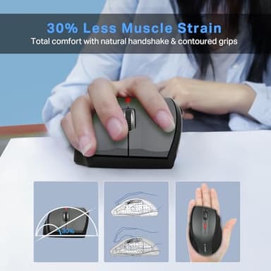 E-YOOSO Wireless Mouse for Laptop, Portable Optical Computer Mouse, 6 Buttons, Cordless 2.4GHz with USB Receiver, 5-Level 4800 DPI, 18 Months Battery Life for PC Chromebook Windows Mac - Image 4