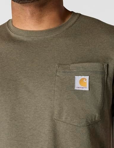Carhartt Men's Force Relaxed Fit Midweight Short-Sleeve Pocket T-Shirt, Basil Heather, Medium - Image 5