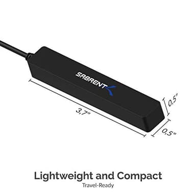 SABRENT 4 Port Portable USB 2.0 Hub (9.5" Cable) for Ultra Book, MacBook Air, Windows 8 Tablet PC (HB-MCRM) - Image 7