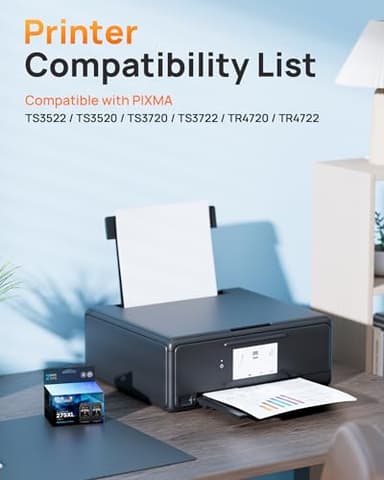 275 XL 275XL Black Ink Cartridges Replacement for Canon Ink 275 275XL Ink Cartridges for Canon Printers PIXMA TS3520 TS3522 TS3720 TS3722 TR4720 TR4722 TR4723 (2 Pack, Black) - Image 2