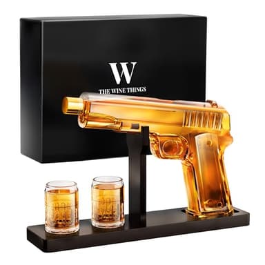 Gifts for Men Dad, Whiskey Decanter Set with 2 Glasses, Unique Gift for fathers day, Husband, Boyfriend, Brother, Anniversary Memorial Day Birthday Gift Ideas, Cool Drinking Accessories for Home Bar - Image 1