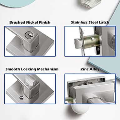 NEWBANG Keyed Entry Lever Lock for Exterior and Front Door - Heavy Duty Handle With Satin Nickel Finish - Image 5