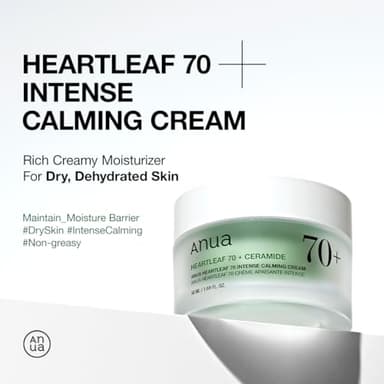 ANUA Heartleaf 70 Intense Calming Cream with Ceramide, Panthenol, Heartleaf extract, Korean Skin care - (50ml /1.69Fl. Oz) - Image 3