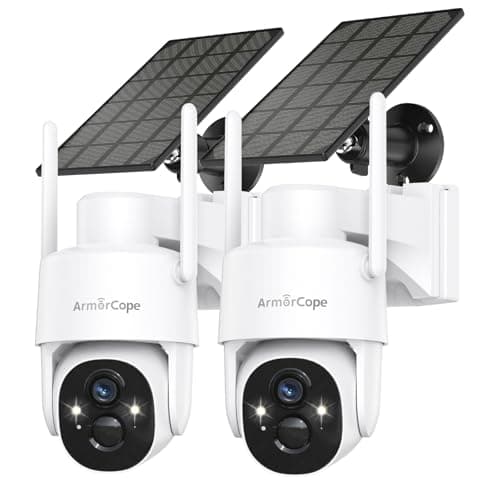 Armorcope Solar Security Cameras Wireless Outdoor,360° View Battery Powered with Spotlight Color Night Vision,2K WiFi Home Security,PIR Sensor,Wireless Easy Install, 2.4 GHz Wi-Fi - Image 1