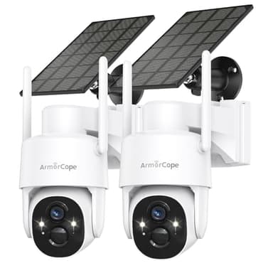 Armorcope Solar Security Cameras Wireless Outdoor,360° View Battery Powered with Spotlight Color Night Vision,2K WiFi Home Security,PIR Sensor,Wireless Easy Install, 2.4 GHz Wi-Fi - Image 1
