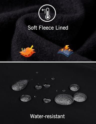 baleaf Women's Fleece Running Jacket Water Resistant Full Zip Winter Cold Weather Gear Thermal Cycling Workout Jackets - Image 3