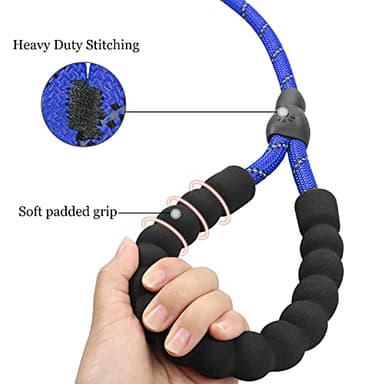 TagME Slip Leads for Dogs, 6 FT Heavy Duty Dog Leash with Padded Handle, Strong Rope No Pull Pet Training Leash for Small Dogs,Navy Blue - Image 3