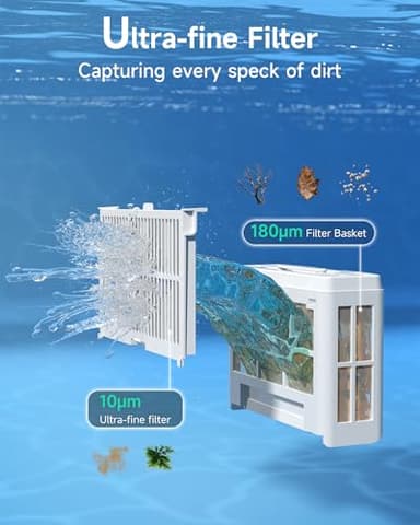 WYBOT C2 Robotic Pool Cleaner, Cordless Pool Vacuum for Inground Pools up to 2152 Sq.ft, Dual Filtration, Powerful Suction, Wall Climbing and Waterline Cleaning, Lasts 180Mins Runtime, App Scheduling - Image 4