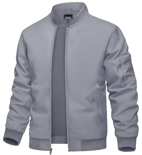 TACVASEN Jackets for Men Lightweight Bomber Jackets for Men Jackets Men's Casual Jacket Outdoor Windbreaker Lightweight Bomber Jacket - Image 1