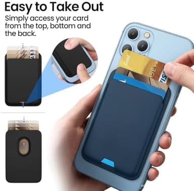 Magnetic Wallet Compatible with MagSafe for iPhone 17 16 15 14 13 12 Pro Max Air Plus Model, Mag 3 Safe Card Holder Stick on Accessories for Cell Phone & Case, Violet - Image 4