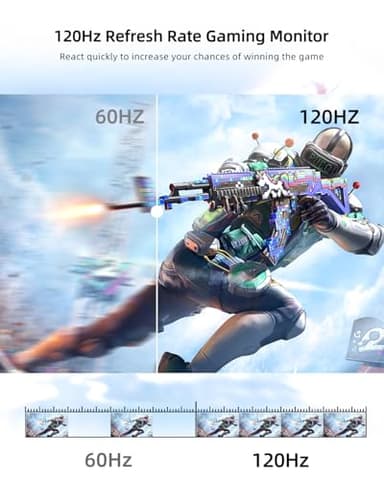 UPERFECT Portable Monitor 18.5 inch 120Hz 100% sRGB 1080P Portable Laptop Display w/Smart Cover, VESA & Speakers, Frameless IPS HDR Gaming Monitor USB-C HDMI Travel Second Monitor - Image 2