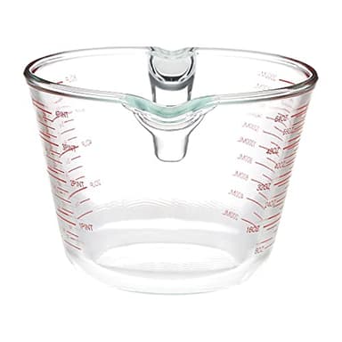Amazon Basics Glass Measuring Cup, Precise 8 Cup Capacity, Clear Kitchen Measuring Tool, 2 L (Previously AmazonCommercial Brand) - Image 2