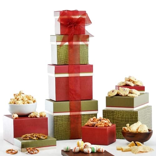 Broadway Basketeers Gourmet Food Gift Basket Tower Snack Gifts for Women, Men, Families, College – Birthday, Appreciation, Thank You, Congratulations, Corporate, Care Package - Image 1