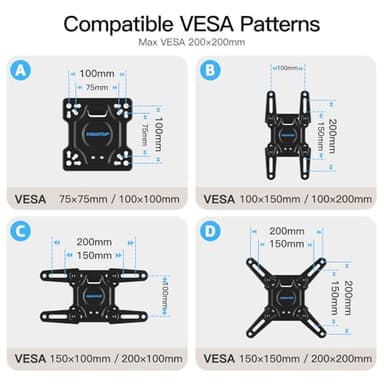 MOUNTUP Lockable RV TV Mount for 13-43 Inch TVs - Full Motion Swivel RV TV Bracket with Pull Cord Lock, Space Saving Design for Camper, Trailer, Motorhome, Truck - Max 33lbs & VESA 200x200mm, MU2101 - Image 7