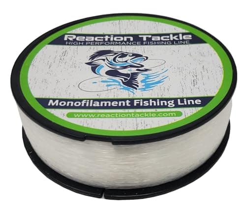 Reaction Tackle Monofilament Fishing Line- Strong and Abrasion-Resistant Nylon Mono Fishing Line, Freshwater and Saltwater Fishing Line Clear 20/800 - Image 1