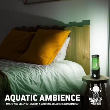 SKYLAR Jellyfish Musical Mood Light with 7 Color Cycles, Wireless Jellyfish Aquarium Lamp with Built-in Bluetooth Speaker, Realistic Aquatic Motion, 5-Hour Playtime, Comes with Rechargeable Battery - Image 3