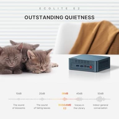 BOSGAME E2 Mini PC, Mini Computers with AMD Ryzen 5 3550H, 16GB DDR4 512GB PCIe SSD, 4K Triple Display, Type-C & USB3.2, RJ45, Wi-Fi 5/BT 5.0, Micro Desktop Computer for Office, Home & Streaming - Image 5