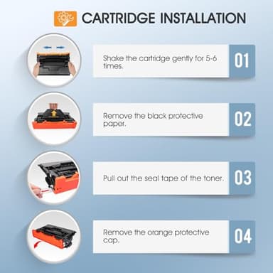 147A Black Toner Cartridge (with Chip) Compatible for HP 147A Toner Cartridge 147X W1470A W1470X for Enterprise M610n M611dn M611x M612dn M612x MFP M634h M635fht M635h M636fh Printer Ink 2-Pack - Image 4