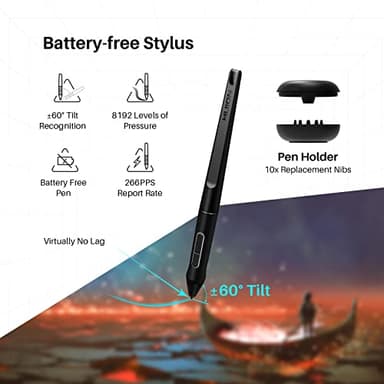 HUION KAMVAS Pro 16 Drawing Tablet with Screen, 15.6 inch Pen Display Anti-Glare Glass 6 Shortcut Keys Adjustable Stand, Graphics Tablet for Drawing, Writing, Design, Work with Windows, Mac and Linux - Image 5