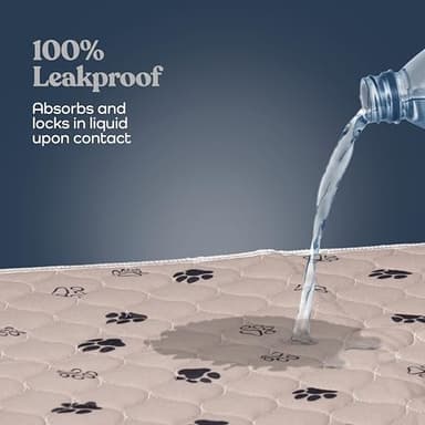 Super Absorbent Washable Pee Pads for Dogs - 2-Pack Superior Reusable Puppy Pads Pet Training Pads –100% Waterproof Dog Pee Pad Protects Against Urine Leakage Non-Slip Grip Prevents Slipping& Bunching - Image 4