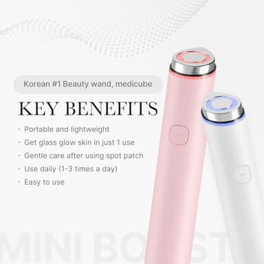 medicube Mini Booster Pro White | Affordable At-Home Facial Skin Care Tool for Beginners - Portable Glow Booster for Glass Skin, Boosting Skin Care Absorption, Skin care for teens, Korean Skin Care - Image 5