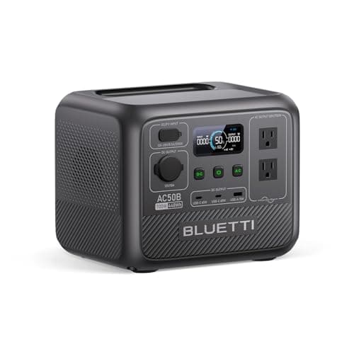 BLUETTI AC50B Portable Power Station, 448Wh Solar Generator LiFePO4 Battery Backup w/ 2 700W AC Outlets (Power Lifting 1000W), 0-80% in 45 Min, for Camping, Road Trip, Outage (Solar Panel Optional) - Image 1