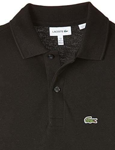 Lacoste Unisex-Child Short Sleeve Classic Pique Polo, Black, 8 - Image 3