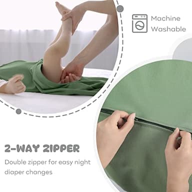 Yoofoss Baby Sleep Sack 18-24 Months Baby Wearable Blanket 100% Cotton 2-Way Zipper Toddler Sleeping Sack，3 Pack Soft Lightweight Sleep Sacks for Babies - Image 5