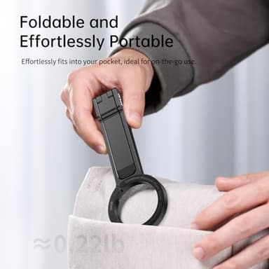 ULANZI MA30 Magnetic Phone Tripod Stand for iPhone - Aluminium Maglock Smartphone Mini Tripod Pocket Cell Phone Stand Strong Magnet Quick Mount Compatible with iPhone 17 16 15 14 13 12 Series, Black - Image 7