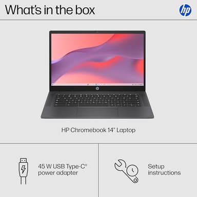 HP Chromebook 14 inch Laptop, HD Display, Intel Processor N100, 8 GB RAM, 128 GB UFS, Intel UHD Graphics, Chrome OS, Chalkboard Gray, 14a-nf0099nr - Image 9