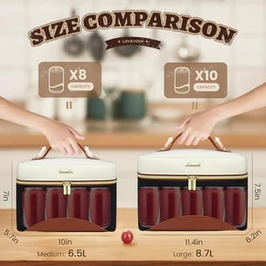 LOVEVOOK Insulated Lunch Bag for Women,Large Adult Lunch Box for Women,Leakproof Cooler Bag for Office Picnic Hiking Beach,Lunch Tote Bag with Adjustable Shoulder Strap - Image 4