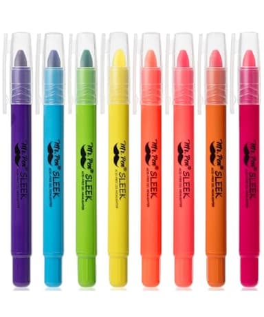 Mr. Pen No Bleed Gel Highlighter, Bible Highlighters, Assorted Colors, Pack of 8 - Image 1