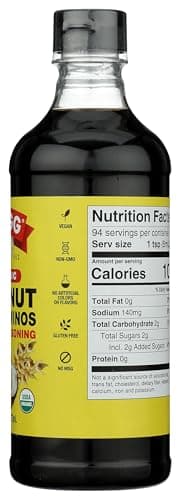 Bragg Organic Coconut Aminos – 16oz, Soy-Free Alternative, Gluten-Free, Dark & Rich Flavor for Cooking – Vegan, No Salt Added, Packed with Amino Acids – Plant-Based Seasoning & Marinade - Image 5
