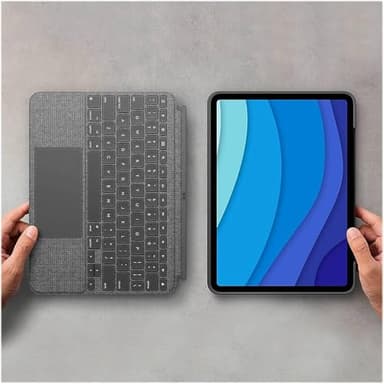 Logitech Combo Touch iPad Pro 11-inch (1st, 2nd, 3rd, 4th gen - 2018, 2020, 2021, 2022) Keyboard Case - Detachable Backlit Keyboard, Click-Anywhere Trackpad - Oxford Gray; USA Layout - Image 3