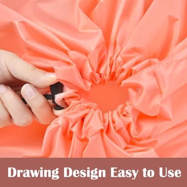 2 Pack XL Travel Laundry Bag, Machine Washable Dirty Clothes Organizer, Large Enough to Hold 4 Loads of Laundry, Easy Fit a Laundry Hamper or Basket (Light Pink + Light Blue) - Image 4