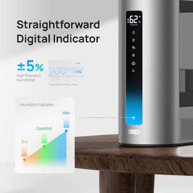 Dreo 6L Humidifiers for Bedroom, Smart Warm & Cool Mist for Large Room, 60Hr Quiet Runtime for Baby, Plant, Humidity Sensor, Indicator Light, 12H Timer, Google/Alexa, HM713S - Image 4