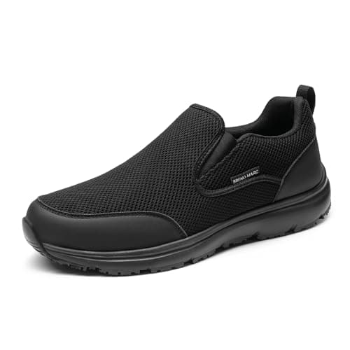 Bruno Marc Men's Non Slip Shoes, Slip-on Lightweight Mens Work Shoes & Restaurant or Food Service Loafers,Size 10.5,Black,SBWO2402M - Image 1