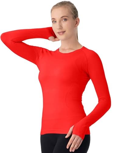 MathCat Seamless Workout Shirts for Women Long Sleeve Yoga Tops Sports Running Shirt Breathable Athletic Top Slim Fit - Image 2