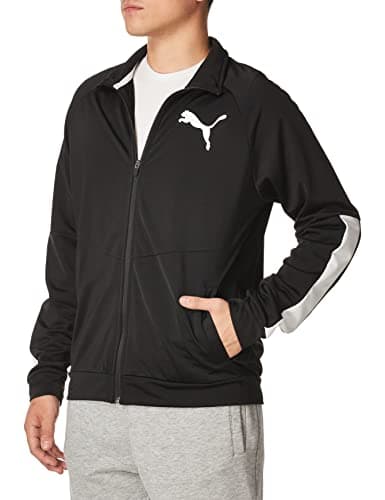 PUMA Men's Contrast Jacket 2, Black White, 4XL - Image 1