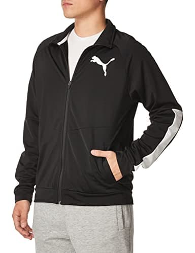 PUMA Men's Contrast Jacket 2, Black White, 4XL - Image 1