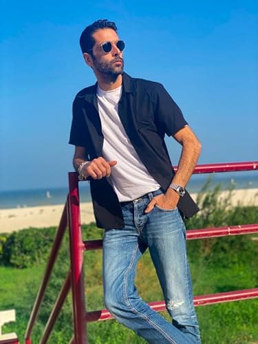 COOFANDY Mens Short Sleeve Casual Button Down Shirts Summer Lightweight Shirt Business Casual Dress Shirt Black - Image 4