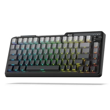 KZZI K75 Lite Wireless Mechanical Keyboard, 75% Gasket Mount RGB Gaming Keyboard w/ 3-Mode Knob BT 5.0/2.4G/USB-C Wired, Hot Swappable, 5-Layer Padding & Creamy Linear Switches, Compact 82 Keys - Image 1