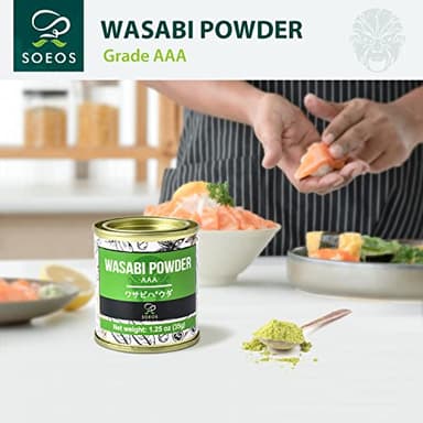 Soeos Wasabi Powder 1.25 oz (35g), Gluten Free, Vegan, Premium Wasabi Powder for Sushi and Sashimi - Image 3