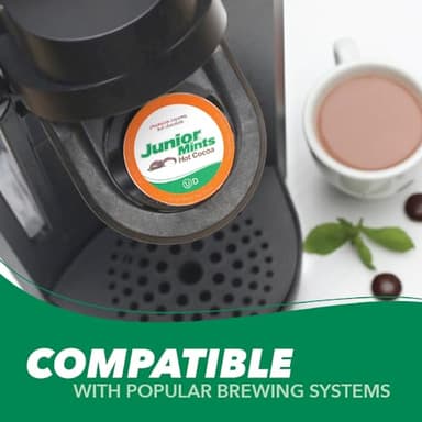 Junior Mints Chocolate Mint Flavored Hot Chocolate Pods, Compatible with 2.0 K-Cup Brewers, 12 Count (Pack of 6) - Refreshing Mint Cocoa - Image 7